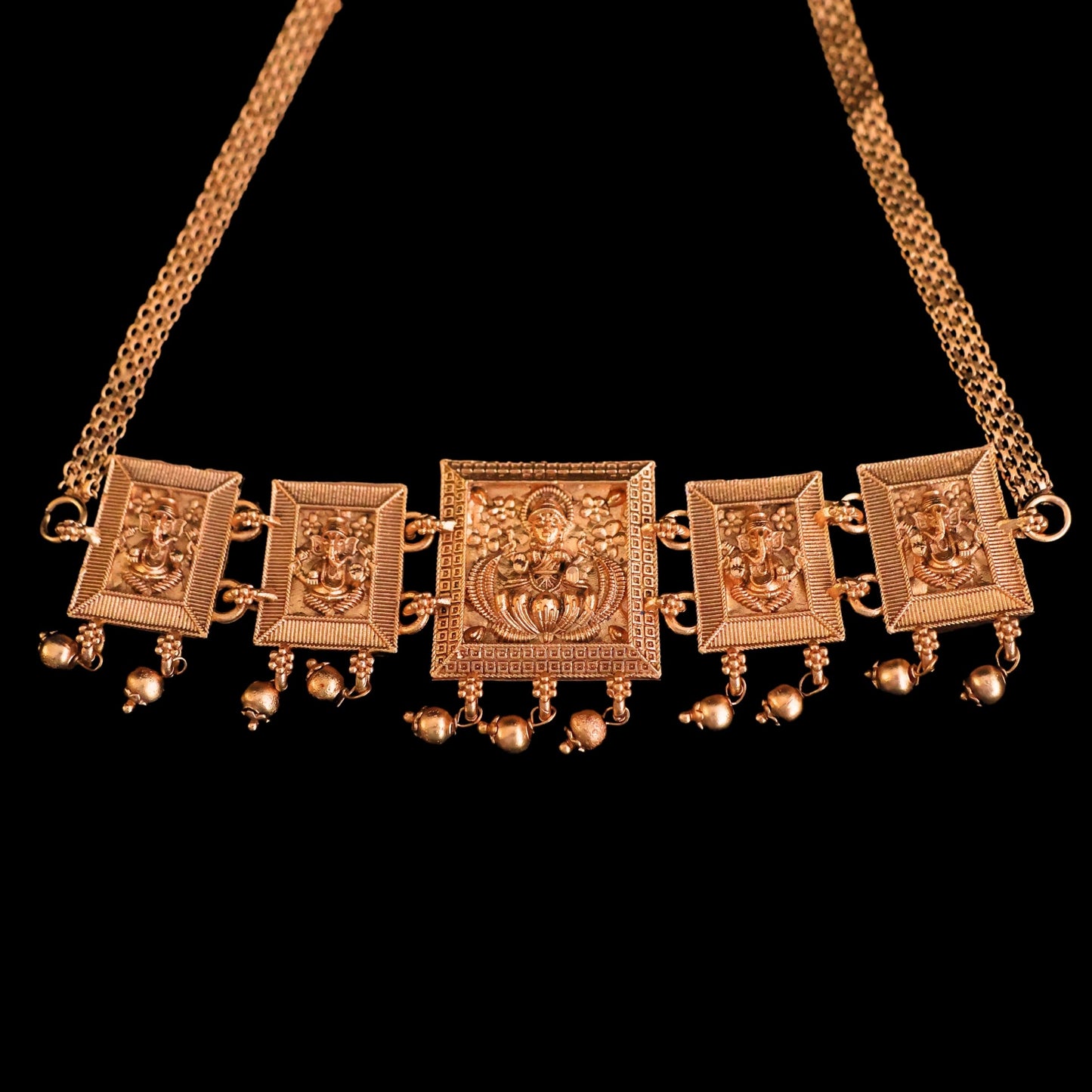 Gold plated Lakshmi design Party Wear Choker Set