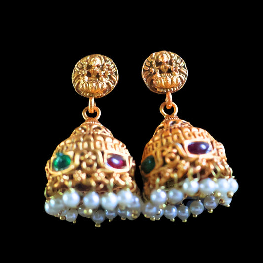 Gold toned multi color Jhumka