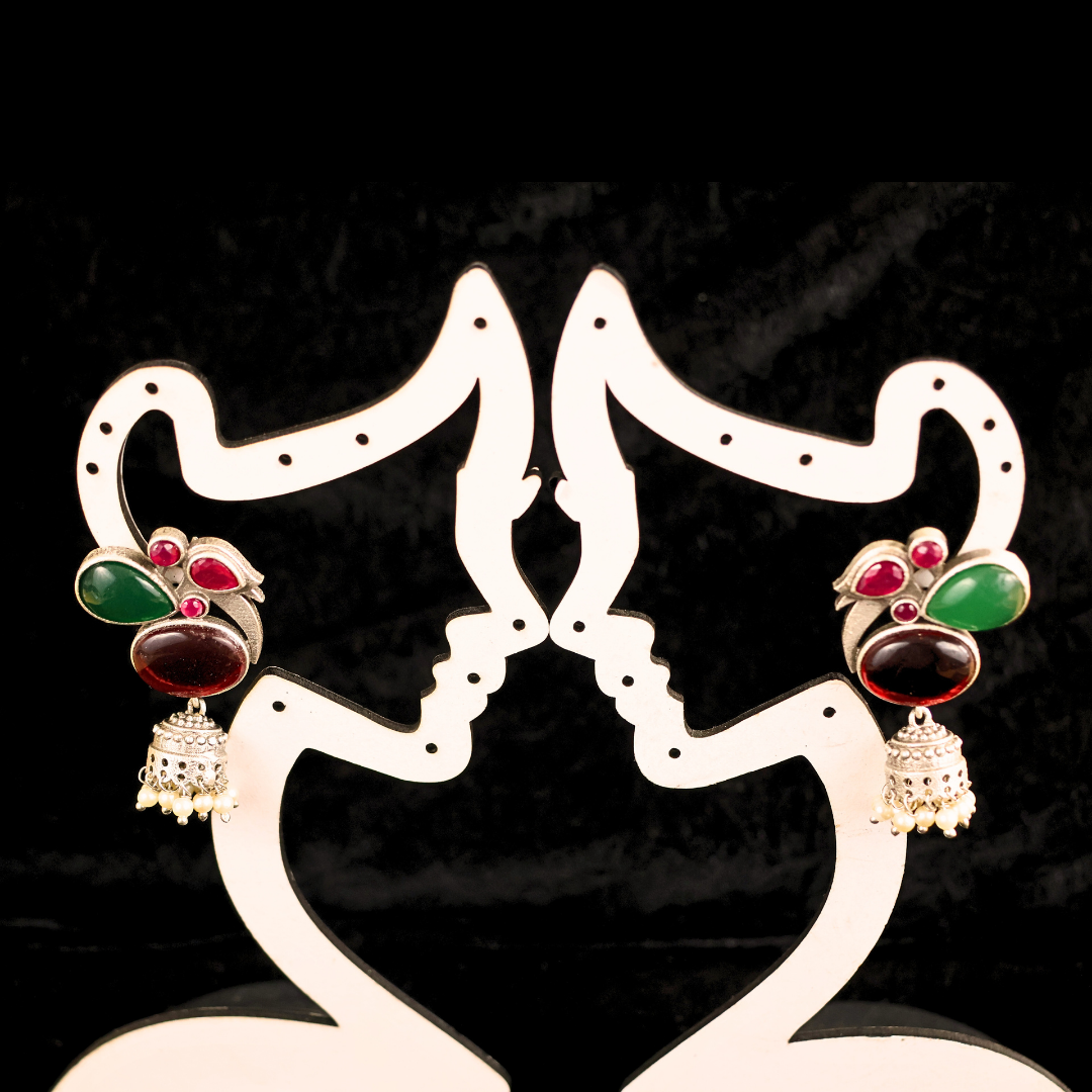 Copy of Silver Parrot Jhumka